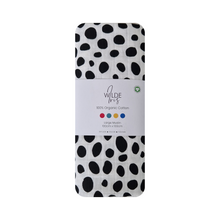 Load image into Gallery viewer, LARGE DALMATIAN PRINT BLACK AND WHITE SENSORY BABY MUSLIN
